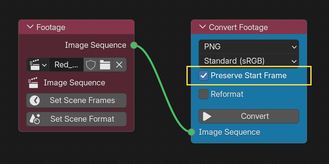 Preserve start frame